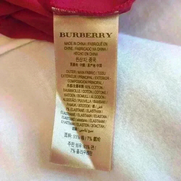 Women's Burberry Maroon T-shirt - size small nwt - Picture 7 of 8